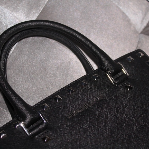 Michael Kors Studded Satchel Bag - Picture 12 of 14